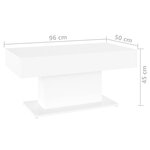 Vidaxl table basse blanc 96x50x45 cm aggloméré