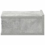 vidaXL Tables de chevet flottantes 2 Pièces Gris béton Bois d'ingénierie