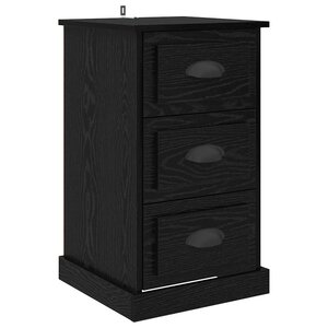 vidaXL Cabinet de chevet avec tiroir Chêne noir 39 x 39 x 67 5 cm
