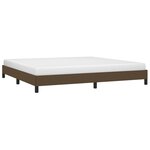 vidaXL Cadre de lit sans matelas marron foncé 200x200 cm tissu