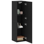 vidaXL Meuble TV mural Chêne noir 30 5 x 30 x 110 cm Bois d'ingénierie