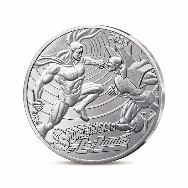 DC COMICS Monnaie de 10€ Argent SUPERMAN et LEX LUTHOR