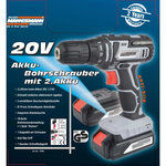 Brüder Mannesmann Tournevis sans fil 2x20 V 1 5 Ah