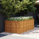 vidaXL Lit surélevé de jardin 196x100x69 cm acier corten