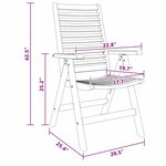 Chaises de jardin vidaXL pliantes 4 Pièces en bois massif de teck