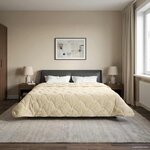 vidaXL Couette d'été 220 x 260 cm Été Crème Respirant