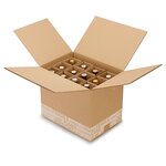 Caisse carton brune d'expédition 6 bouteilles de bière avec croisillons renforcés (lot de 20)