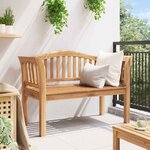 vidaXL Banc de jardin Marron 120 x 53 5 x 85 cm Bois de teck solide