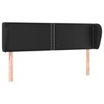 vidaXL Tête de lit avec oreilles Noir 147x23x78/88 cm Similicuir