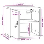 vidaXL Armoire murale 31 5x30x30 cm Bois de pin massif