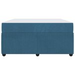 vidaXL Cadre de lit avec matelas Bleu 140 x 200 cm Velours