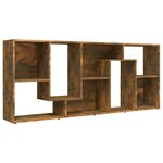 vidaXL Bibliothèque Chêne fumé 67x24x161 cm Bois d'ingénierie