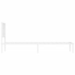 vidaXL Cadre de lit métal sans matelas avec tête de lit blanc 80x200cm