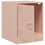vidaXL Tables de chevet 2 Pièces rose 34 5x39x44 cm acier