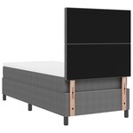 vidaXL Lit Ensemble avec Matelas & Lumière LED Gris Clair 80x200 cm Tissu Côtelé