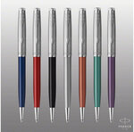 Stylo bille parker sonnet essentiel bleu  recharge noire pointe moyenne  coffret cadeau + porte-cartes noir