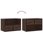 vidaXL Meuble TV chêne brun 60x31x39 5 cm bois d'ingénierie et métal