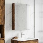 vidaXL Armoire Miroir de Salle de Bain Chêne fumé 73.5 x 15.5 x 70 cm