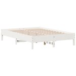 vidaXL Cadre de lit sans matelas blanc 150x200 cm bois de pin massif