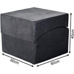 Fauteuil relaxant rabattable de forme préformé gris