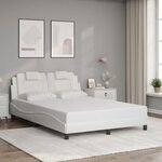 vidaXL Cadre de lit sans matelas blanc 120x200 cm similicuir