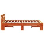 vidaXL Cadre de lit Marron 140 x 190 cm Bois de pin massif