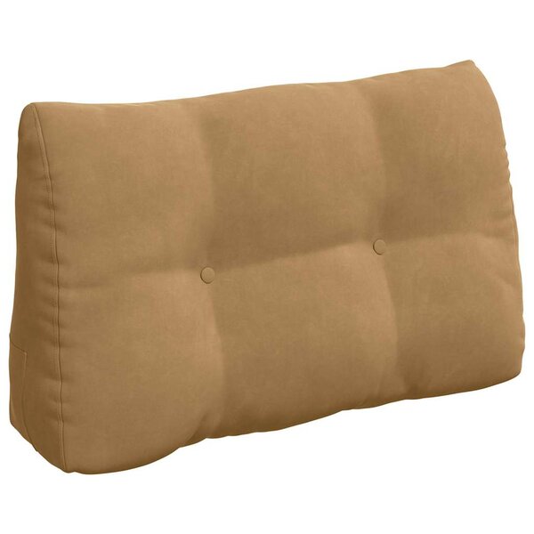 vidaXL Coussin de Dos Marron 80 x 24 x 50 cm Velours