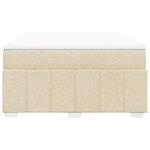 vidaXL Sommier à lattes de lit avec matelas Crème 140x200 cm Tissu