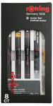 rOtring Set Jr : 1 Tikky porte-mine 0.5 + 3 stylos Rapidograph (0.25 mm - 0.35 mm - 0.5 mm) + 3 cartouches d'encre de chine