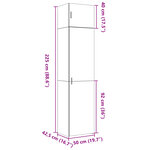vidaXL Armoire de rangement mince chêne fumé 50x42 5x225 cm