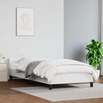 vidaXL Cadre de lit avec tête de lit sans matelas blanc 100x200 cm