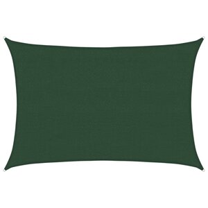 vidaXL Voile d'ombrage 160 g/m² Vert foncé 4x6 m PEHD
