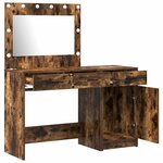 vidaXL Table de Toilette avec tiroir 2 Pièces Marron 40 x 41 x 75 cm