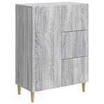 vidaXL Buffet Sonoma gris 66 x 34 5 x 90 cm Bois d'ingénierie