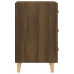 vidaXL Table de chevet chêne marron 40x40x66 cm bois d'ingénierie