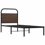 vidaXL Cadre de lit sans matelas 75x190cm chêne marron bois ingénierie