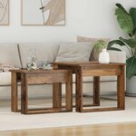 vidaXL Ensemble de tables basses 2 Pièces Bois ancien Bois d'ingénierie