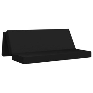 vidaXL Canapé-lit pliable 200 x 67 x 45 cm Noir