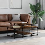 vidaXL Table basse chêne fumé 102x60x45 cm bois d'ingénierie