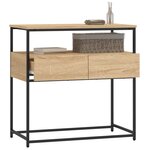 vidaXL Table console chêne sonoma 75x40x75 cm bois d'ingénierie
