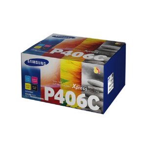 Pack de 4 Toner Original cyan  jaune  magenta  noir Samsung CLT-P406C (SU375A) HP