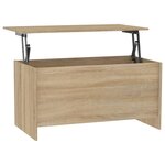 vidaXL Table basse chêne sonoma 102x55 5x52 5 cm bois d'ingénierie