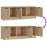 vidaXL Meuble TV Chêne sonoma 102x35x36 5 cm Bois d'ingénierie