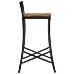 vidaXL Chaises de bar lot de 4 bois de manguier massif brut