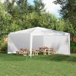 vidaXL Mur de tente de fête 2 Pièces Blanc 400 x 195 cm PE et acier