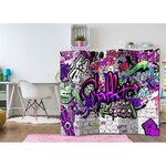 Paravent 5 volets -  purple graffiti [room dividers] cm