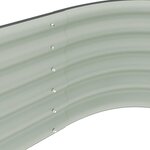 vidaXL Lit surélevé de jardin 160x80x44 cm Acier galvanisé Gris