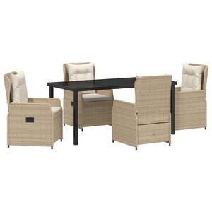 vidaXL Ensemble de salle à manger pour jardin 5 Pièces polyrotin