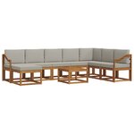 vidaXL Ensemble de canapés d'extérieur 9 pc Gris Naturel et Clair