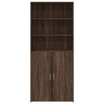 vidaXL Buffet haut chêne marron 80x42 5x185 cm bois d'ingénierie